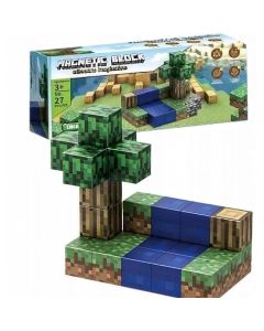 SHAKTISM Magnetic Building Blocks Set for Kids, 27 PCS Magnetic Construction Cubes, Minecraft Style, Creative STEM Learning Toy, Educational Magnetic Building Set for Boys & Girls Age 3+